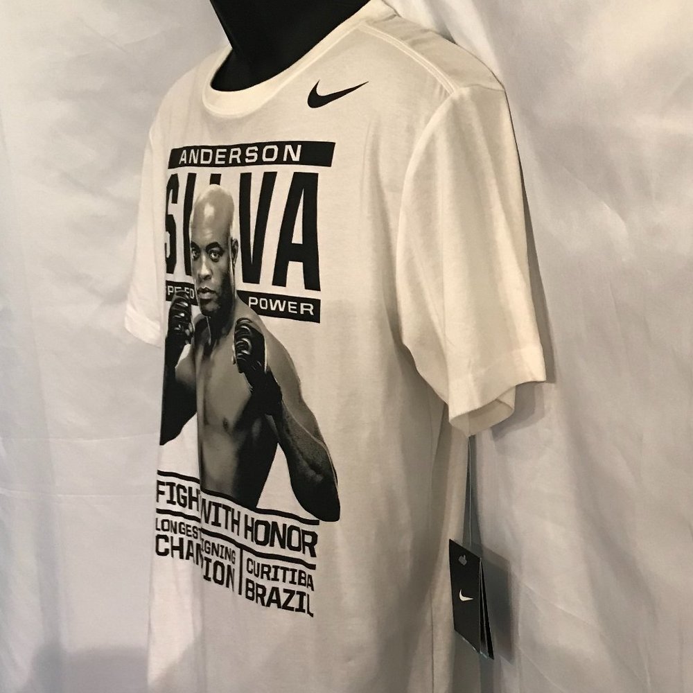 Nike Anderson Silva Speed Power Fight With Honor Athletic Sport Tee Shirt - Picture 3 of 4
